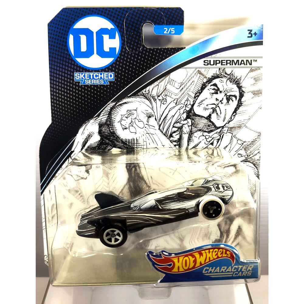 Hot Wheels Character Cars DC Sketched Series SUPERMAN, New, See Pics/Descr.